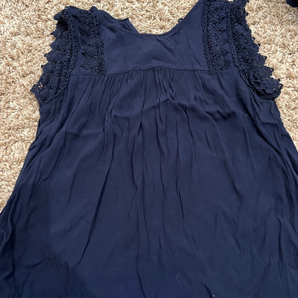 Size large, blue blouse